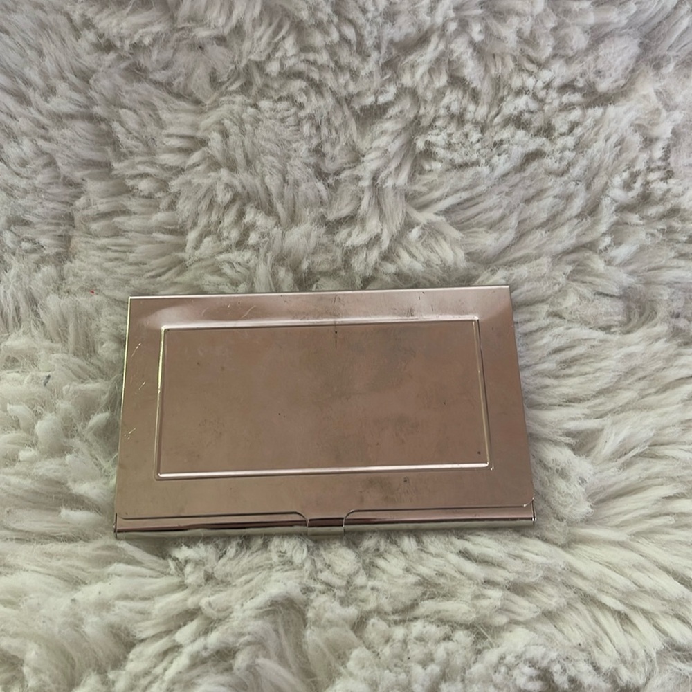 Metal business card holder . It’s not been used too often it’s been stored away